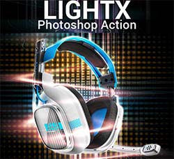 PS动作－散点光线：LightX Photoshop Action